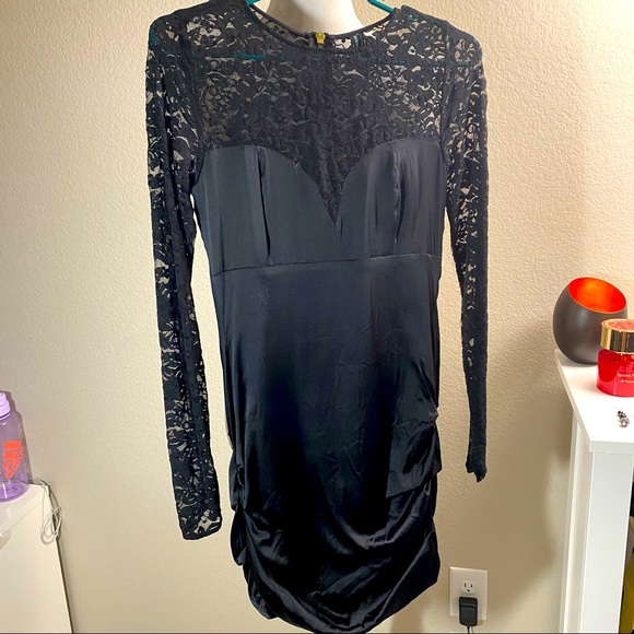 Guess by Marciano Silk Lace Mini Dress black XS - Picture 2 of 13